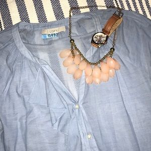 Loft ruffle blouse - freshly dry cleaned